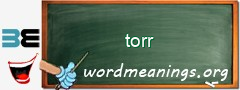 WordMeaning blackboard for torr